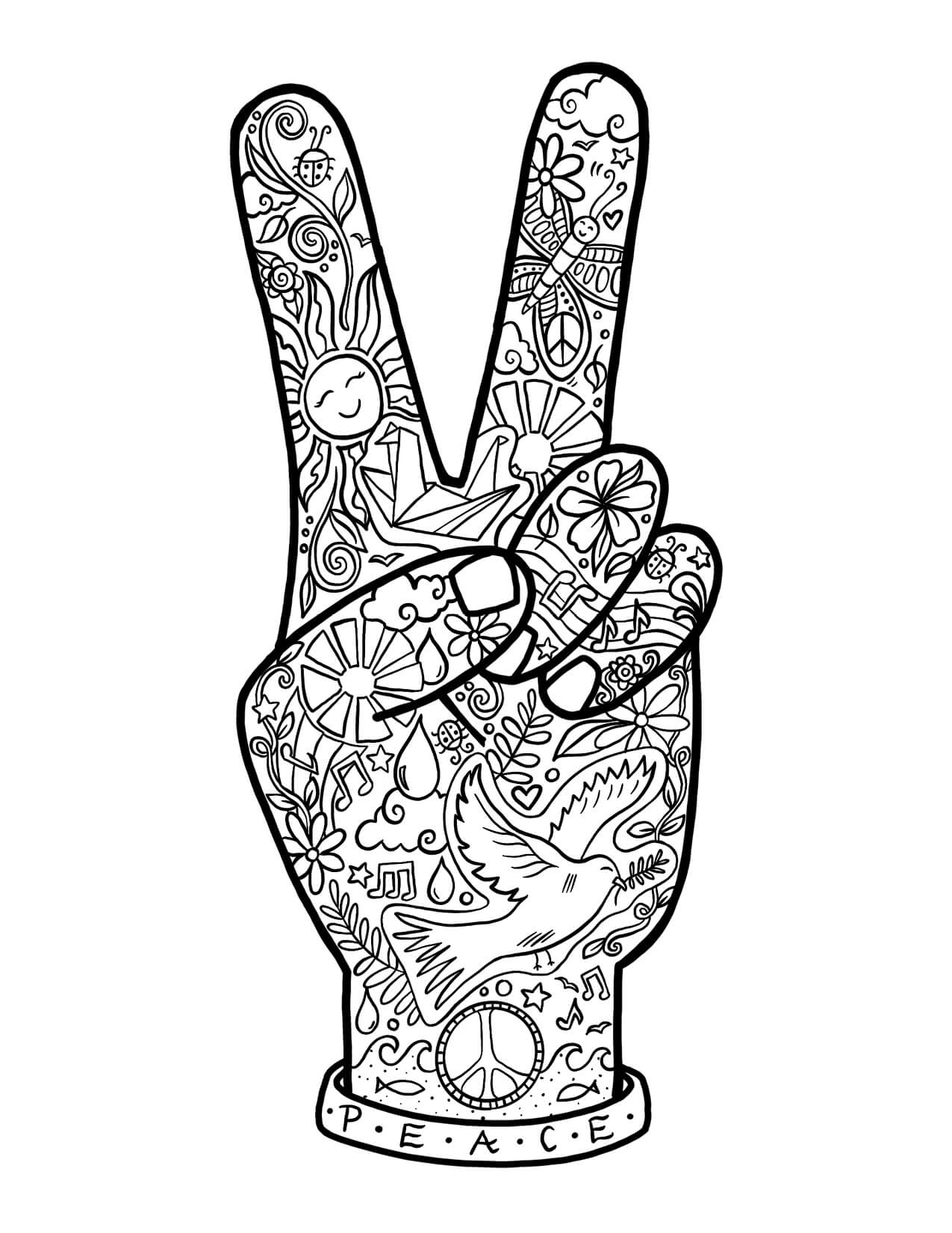 finger coloring pages