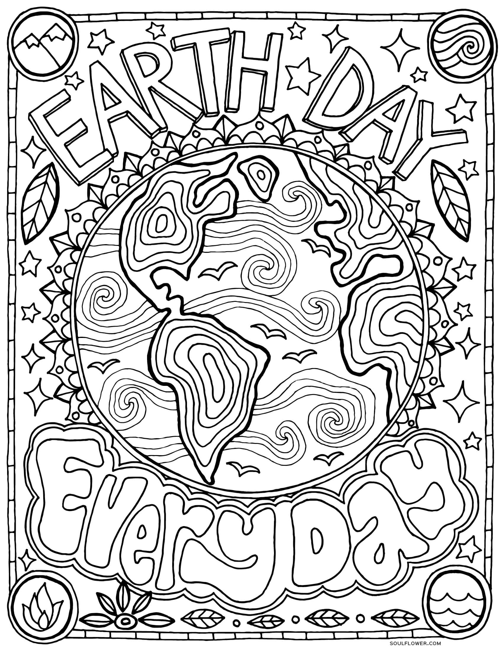 world coloring pages print