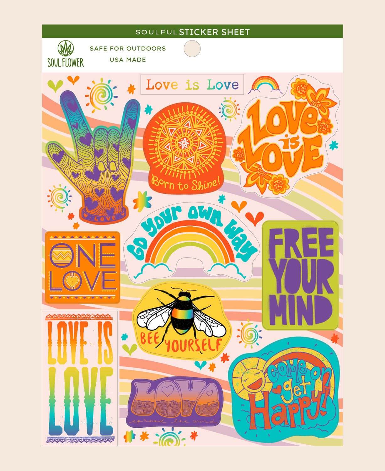 love sticker sheet spread love stickers soul flower