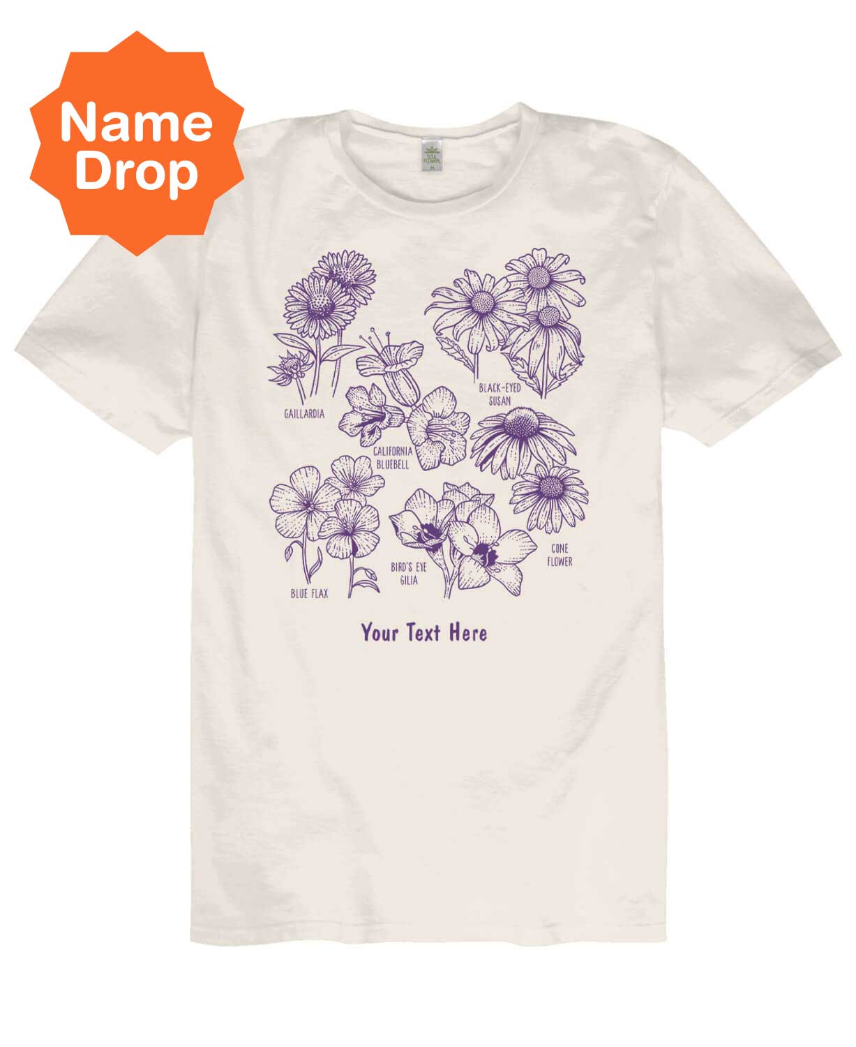 Flower Plant Screen Printed T-Shirt