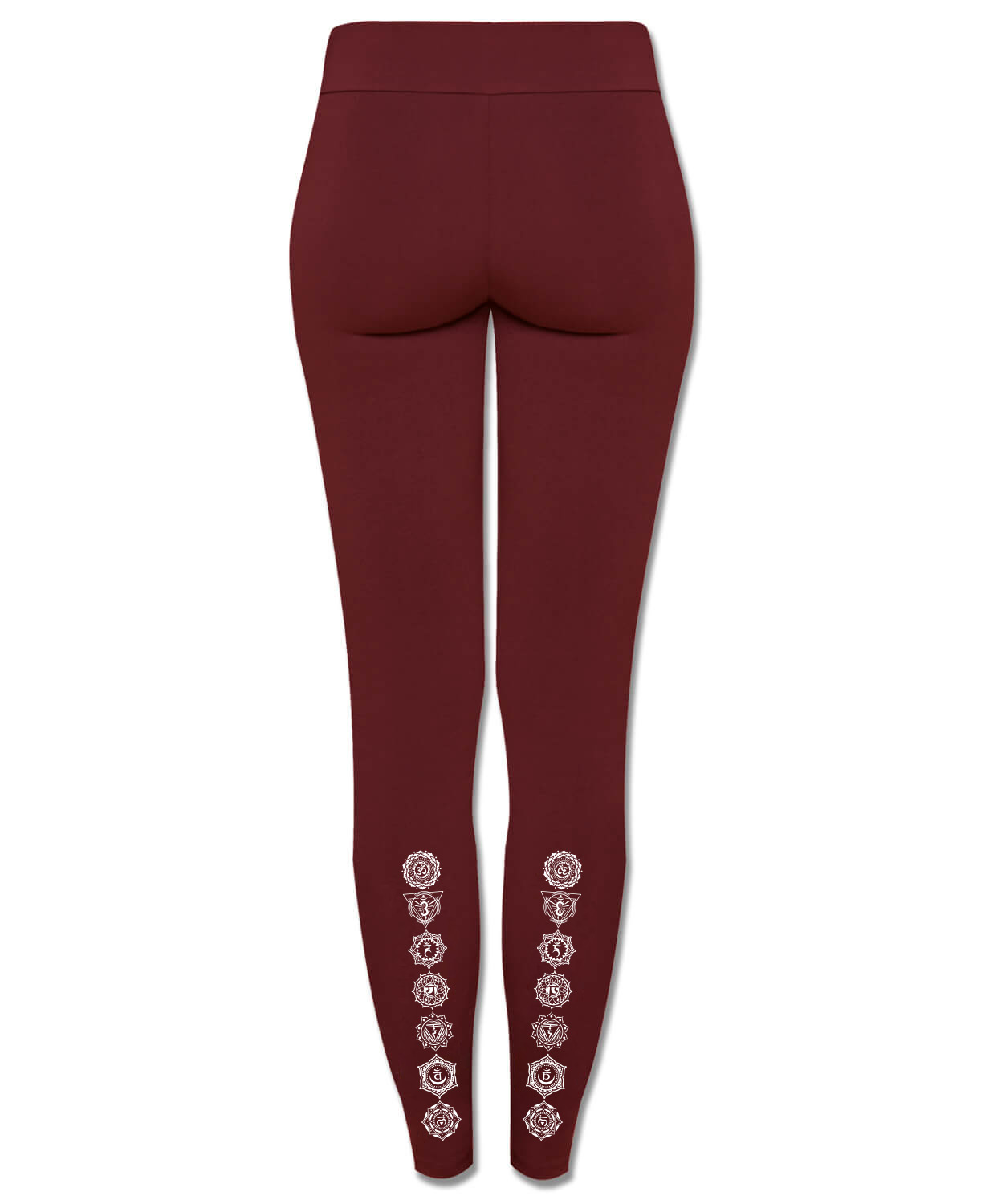 Yoga Leggings | Burgundy Chakra Leggings | Soul Flower