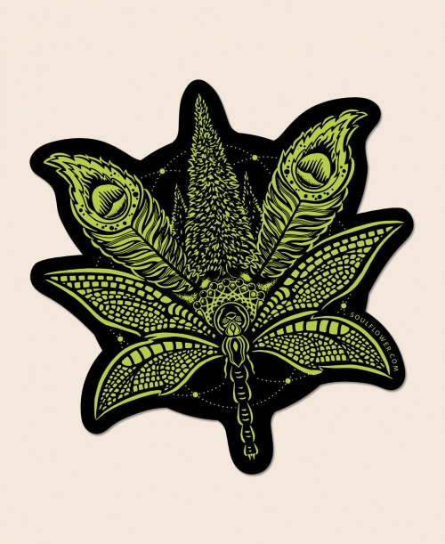 pot leaf sticker