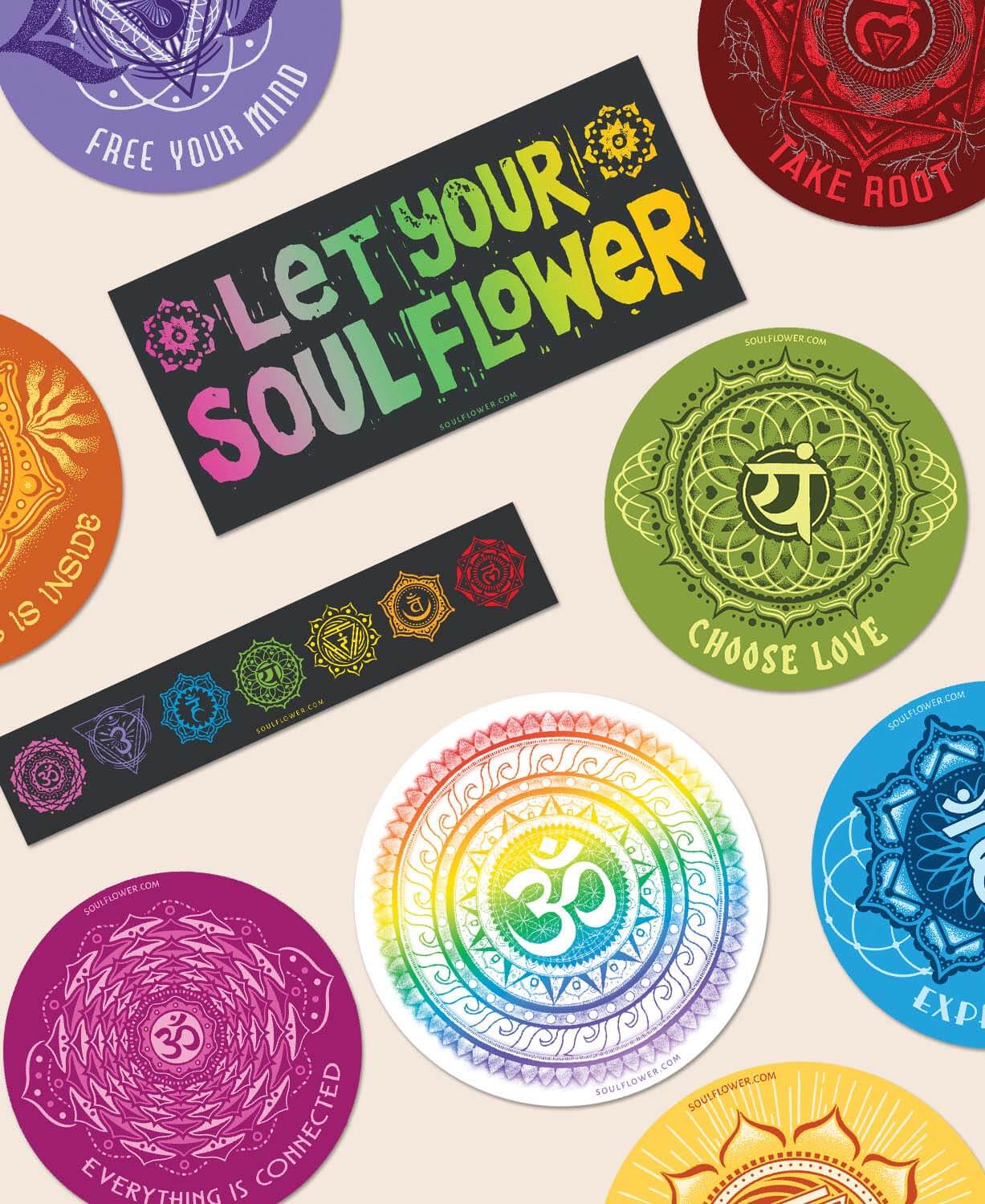 Download Rainbow Sticker Bundle | Colorful Sticker Pack | Soul Flower