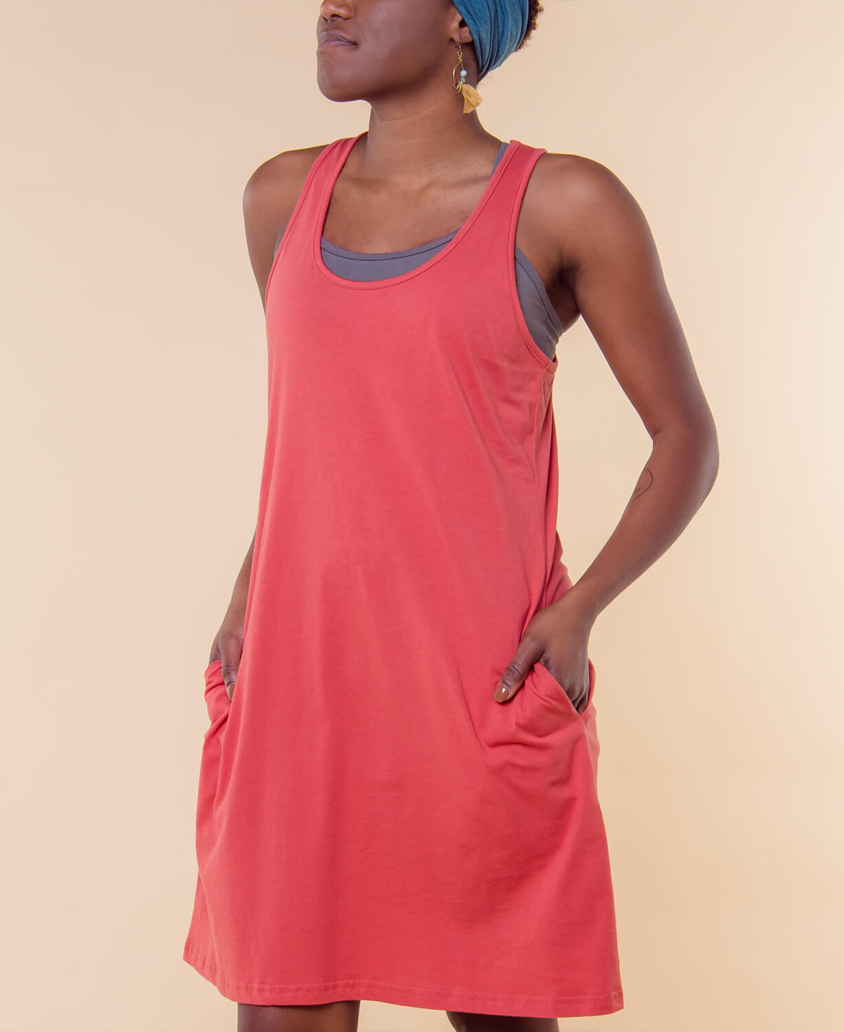 cotton racerback tank dresses